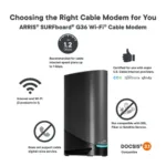 ARRIS SURFboard G36 Docsis 3.1 Modem with AX3000 WiFi and 2.5 Gbps Ethernet Router - Image 8